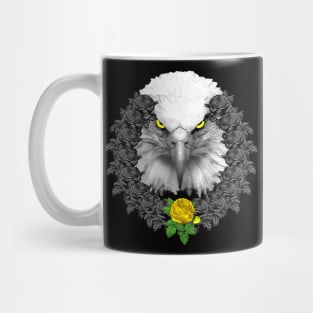 Eagle Yellow Rose Wreath Mug